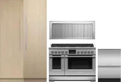 5 Piece Package Includes Refrigerator, Freezer, Range, Hood And Dishwasher
